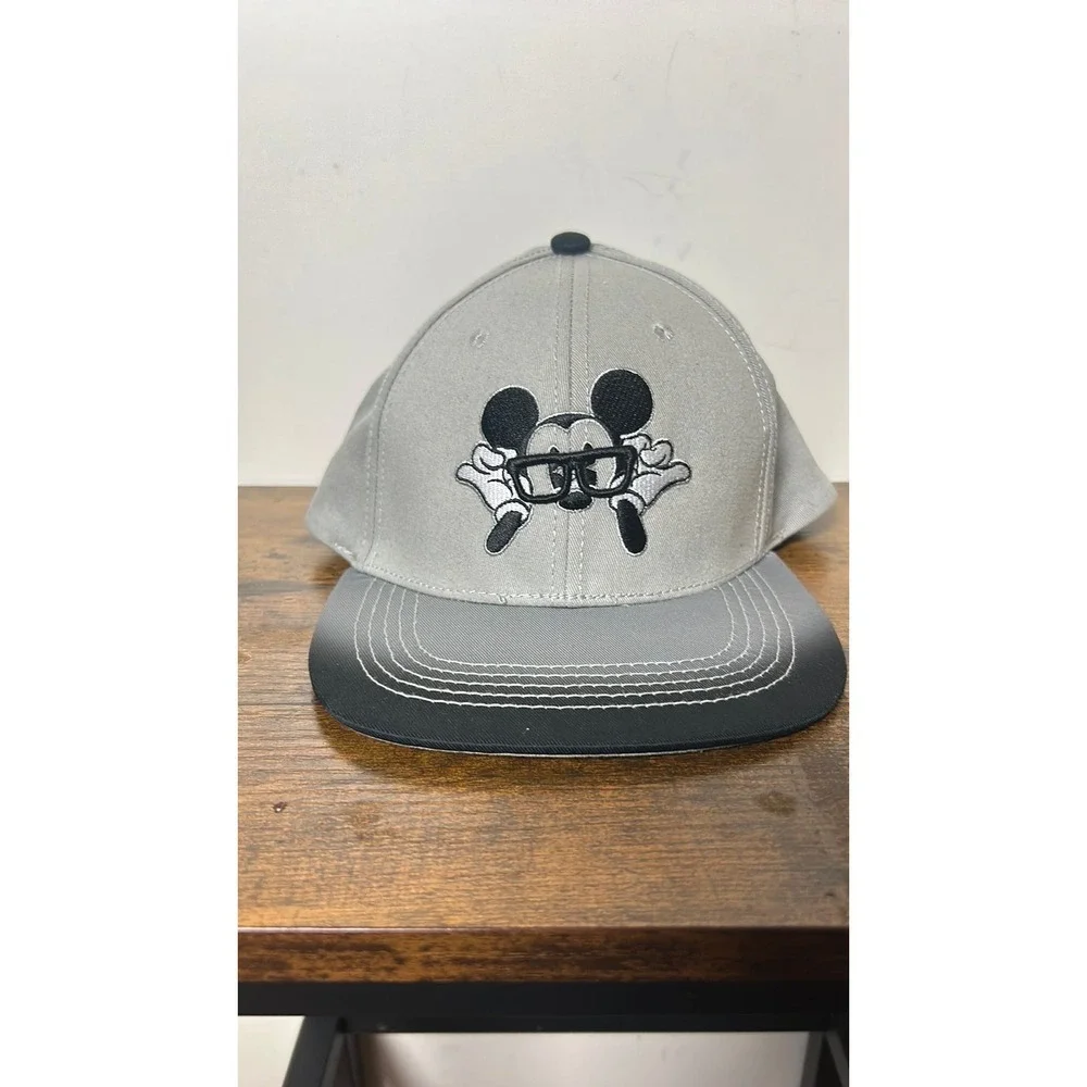 Disney parks Mickey with glasses hat snap back